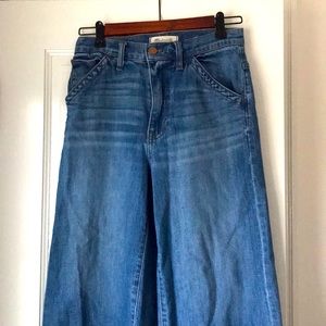 Madewell Wide Leg Crop 27 Lightly distressed wash